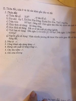4. Bán đất nhà xưởng, xã Đức Hoà Đông, Đức Hoà, Long An